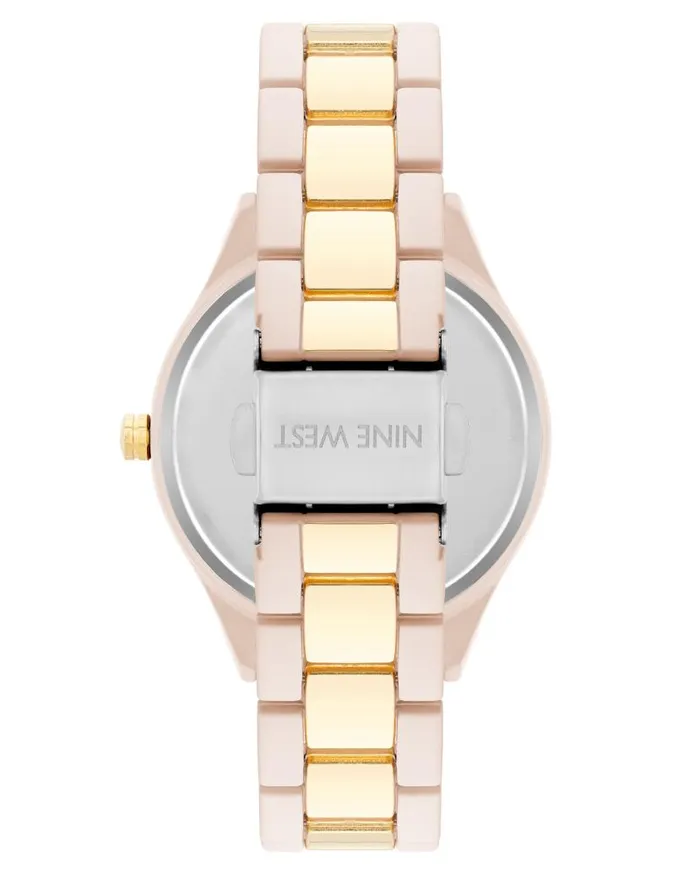 Rubberized Metal Bracelet Watch Pink WomenMen Nine West Watches