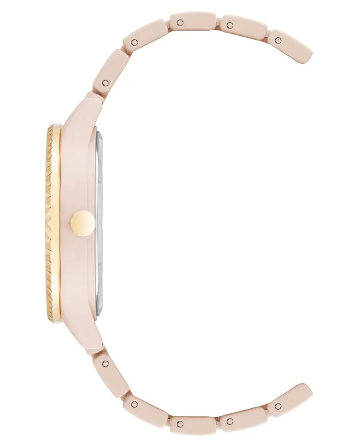 Rubberized Metal Bracelet Watch Pink WomenMen Nine West Watches