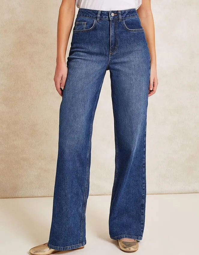 Ruby Wide Leg Jeans Blue Women Monsoon Casualwear