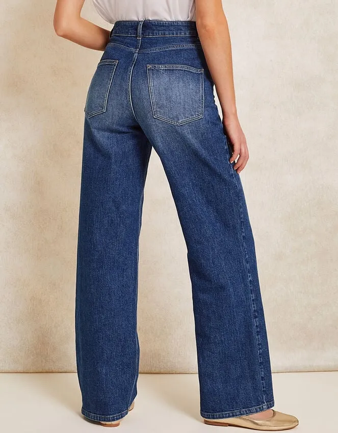 Ruby Wide Leg Jeans Blue Women Monsoon Casualwear
