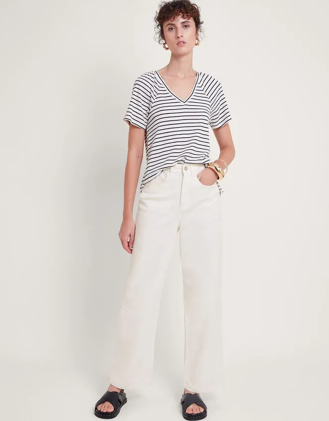 Ruby Wide Leg Jeans Natural Women Monsoon Trousers and Jeans