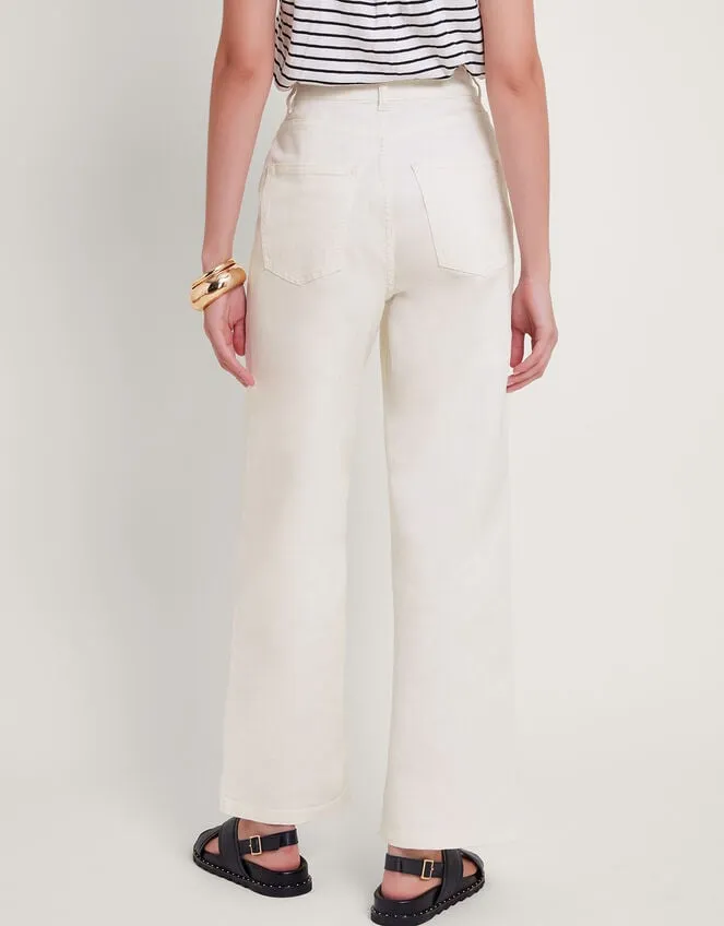 Ruby Wide Leg Jeans Natural Women Monsoon Trousers and Jeans