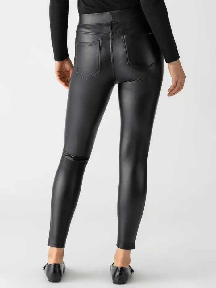Runway Semi High Rise Legging Slick Black Women Sanctuary Clothing Pants