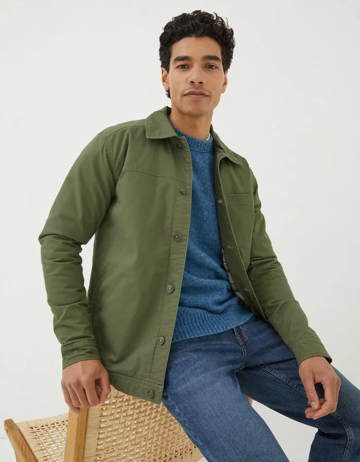 Rutland Jacket Khaki Green Men FatFace Coats and Jackets