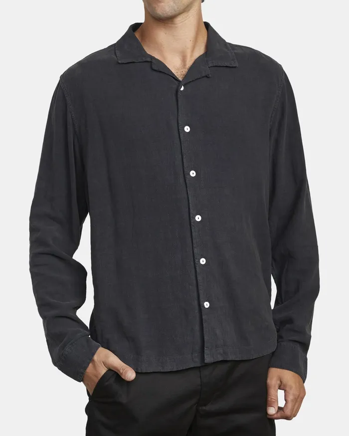 RVCA Flannels Flannels Beat Long Sleeve Shirt Black Blk