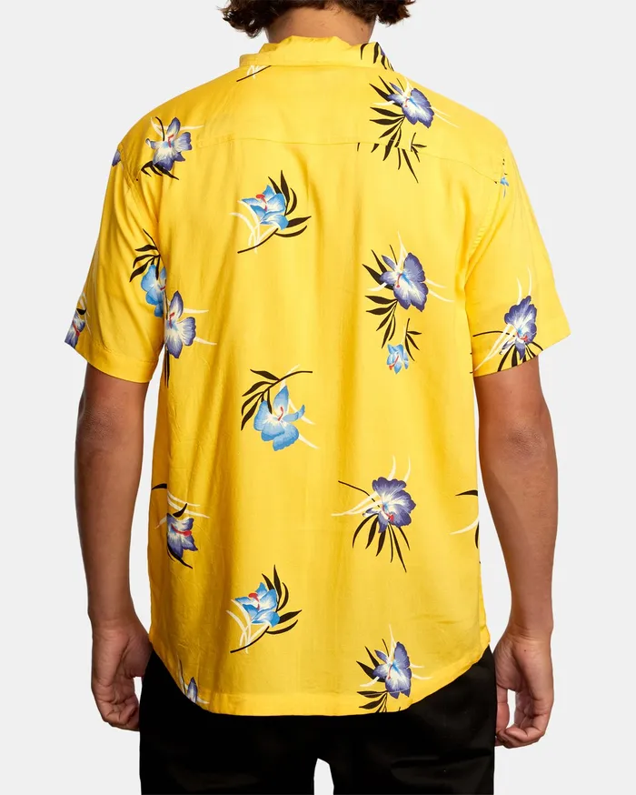RVCA Flannels Flannels Cliffs Floral Short Sleeve Shirt Gold Gol