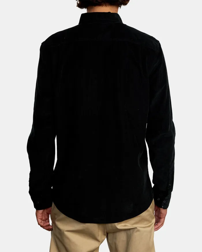RVCA Flannels Flannels Freeman Cord Long Sleeve Shirt Black Blk