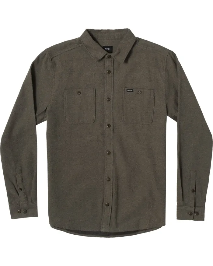 RVCA Flannels Flannels Harvest Long Sleeve Flannel Olive Olv