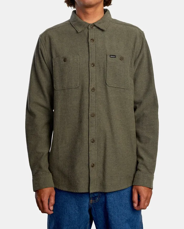 RVCA Flannels Flannels Harvest Long Sleeve Flannel Olive Olv