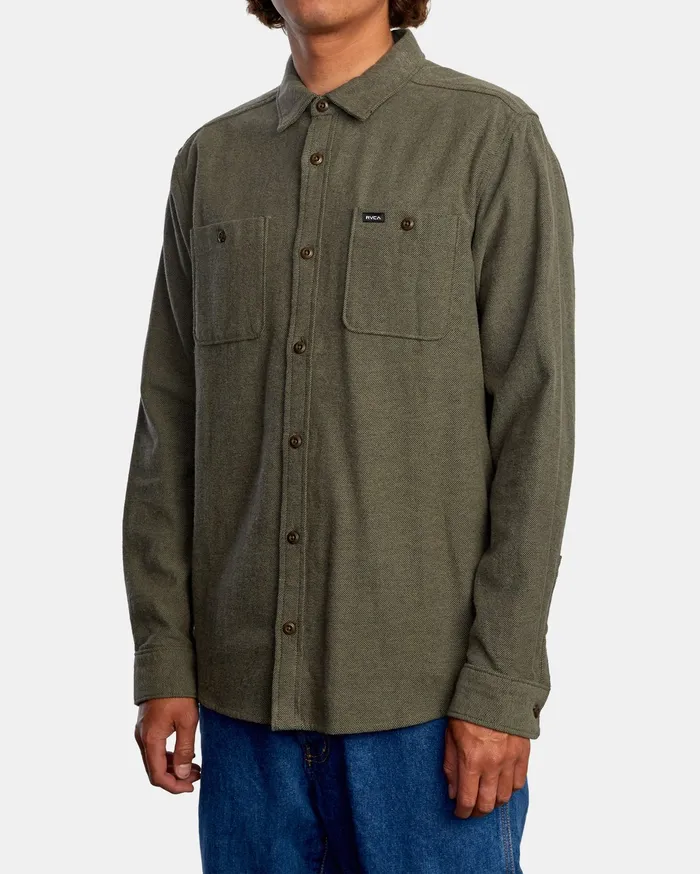 RVCA Flannels Flannels Harvest Long Sleeve Flannel Olive Olv