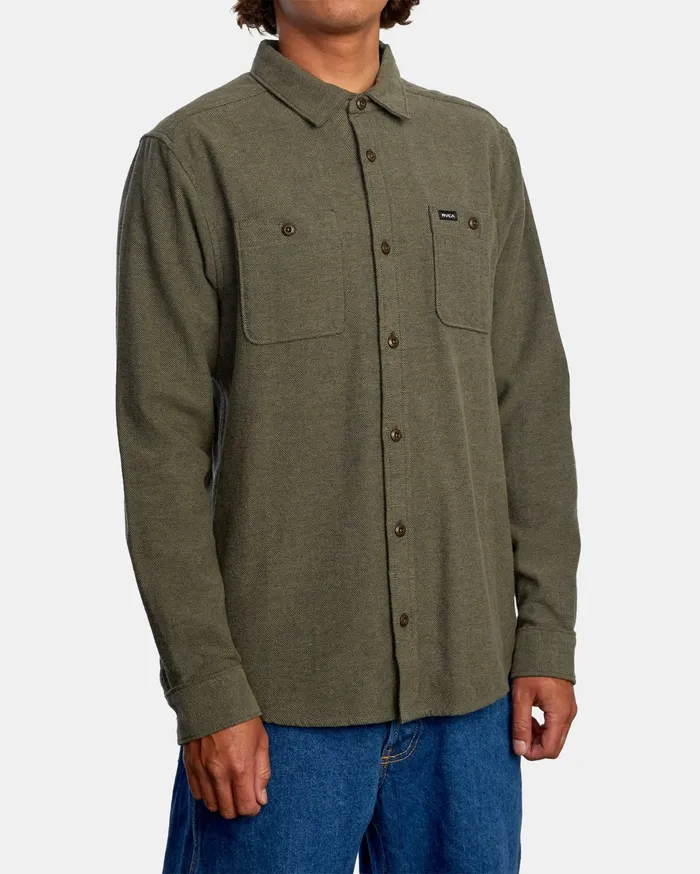 RVCA Flannels Flannels Harvest Long Sleeve Flannel Olive Olv