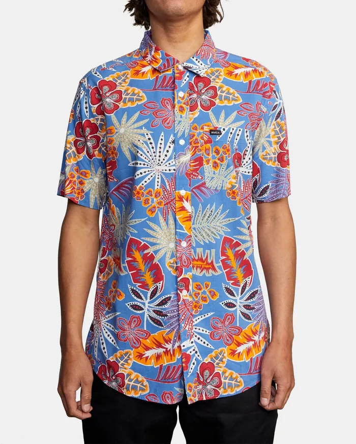 RVCA Flannels Flannels Singapore Sling Floral Short Sleeve Shirt Floral Flr
