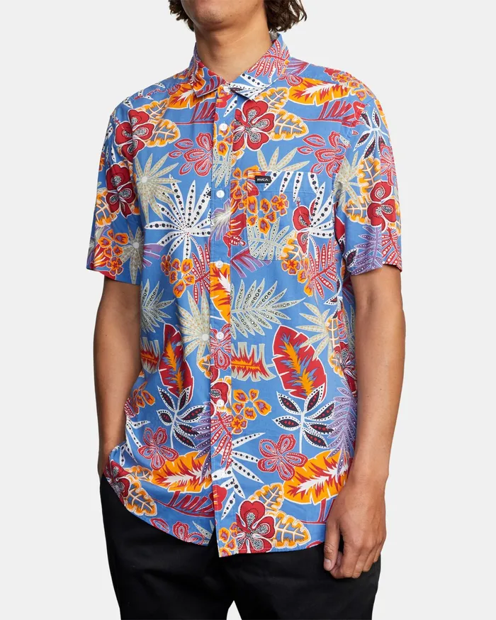 RVCA Flannels Flannels Singapore Sling Floral Short Sleeve Shirt Floral Flr