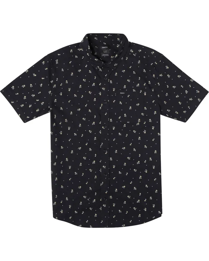 RVCA Flannels Flannels That8217Ll Do Slim Fit Short Sleeve Shirt Rvca Black Rvb RVCA Flannels Flannels That8217Ll Do Slim Fit Short Sleeve Shirt Rvca Black Rvb