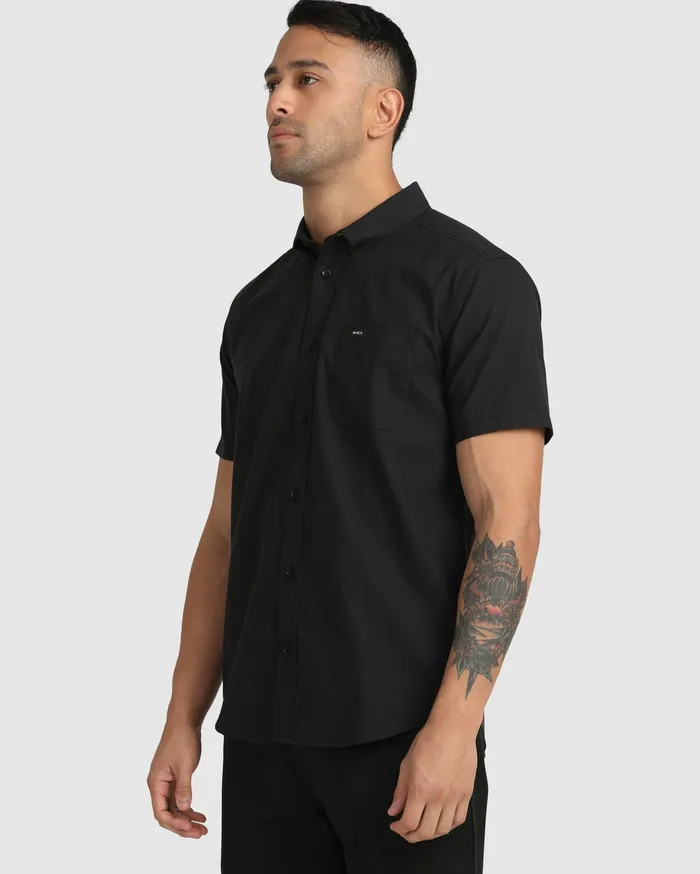 RVCA Flannels Flannels That8217Ll Do Stretch ButtonUp Shirt Black Blk