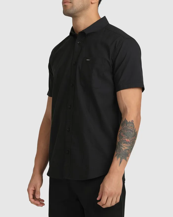 RVCA Flannels Flannels That8217Ll Do Stretch ButtonUp Shirt Black Blk