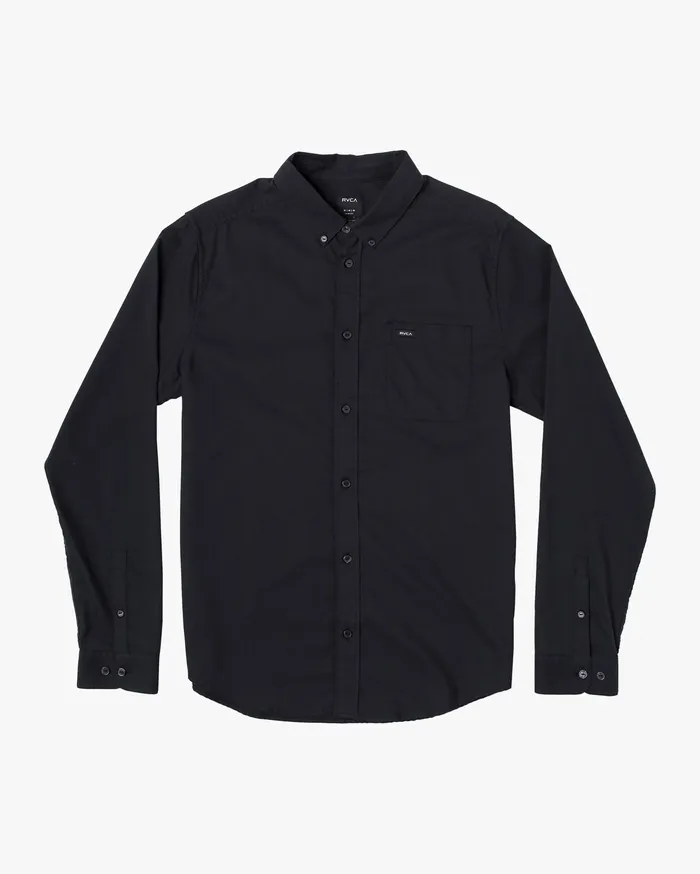RVCA Flannels Flannels That8217Ll Do Stretch Long Sleeve Shirt Black Blk