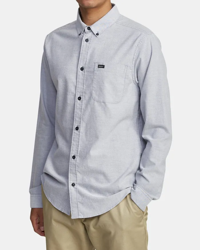 RVCA Flannels Flannels That8217Ll Do Stretch Long Sleeve Shirt Pavement Pav