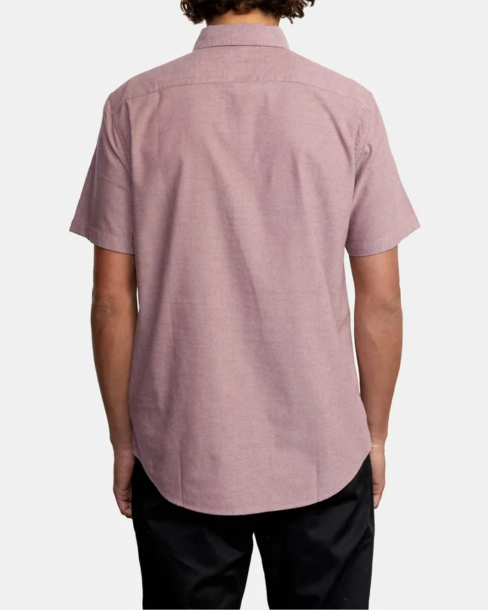 RVCA Flannels Flannels Thatll Do Stretch Short Sleeve Shirt Cranberry Crn