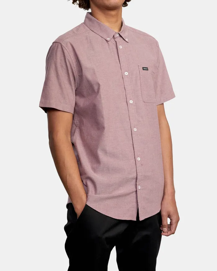 RVCA Flannels Flannels Thatll Do Stretch Short Sleeve Shirt Cranberry Crn