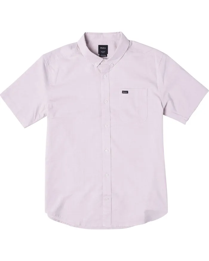 RVCA Flannels Flannels Thatll Do Stretch Short Sleeve Shirt Pale Mauve Pal