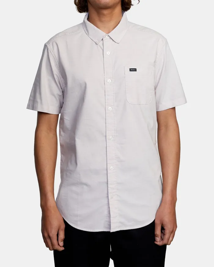 RVCA Flannels Flannels Thatll Do Stretch Short Sleeve Shirt Pale Mauve Pal