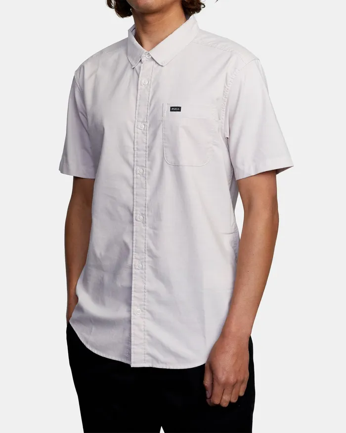 RVCA Flannels Flannels Thatll Do Stretch Short Sleeve Shirt Pale Mauve Pal