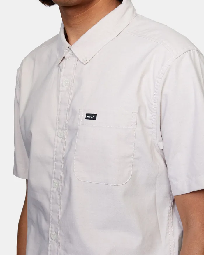 RVCA Flannels Flannels Thatll Do Stretch Short Sleeve Shirt Pale Mauve Pal