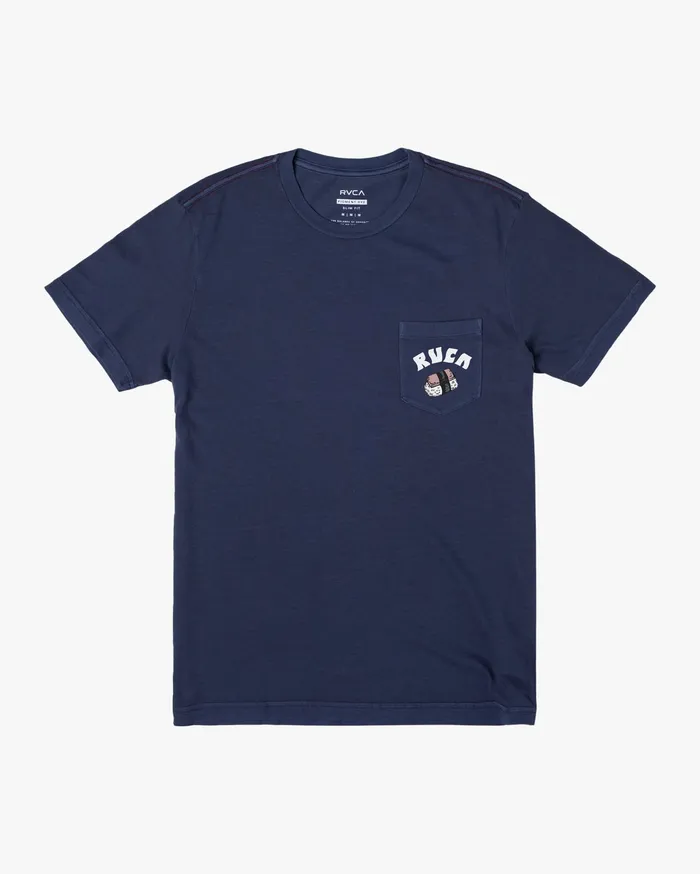RVCA Mens Artist Tees Alex Matus Hawaii Matus Short Sleeve Tee Moody Blue Mdy RVCA Mens Artist Tees Alex Matus Hawaii Matus Short Sleeve Tee Moody Blue Mdy