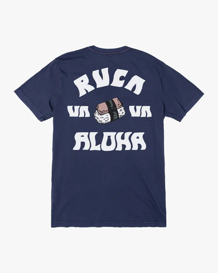 RVCA Mens Artist Tees Alex Matus Hawaii Matus Short Sleeve Tee Moody Blue Mdy