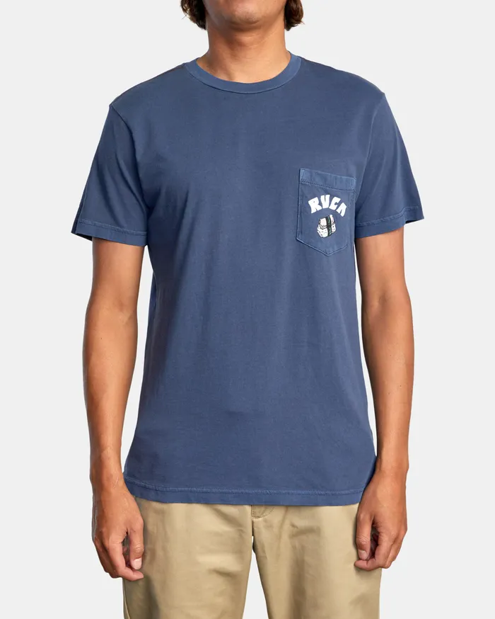 RVCA Mens Artist Tees Alex Matus Hawaii Matus Short Sleeve Tee Moody Blue Mdy