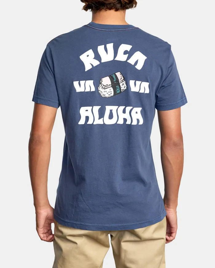 RVCA Mens Artist Tees Alex Matus Hawaii Matus Short Sleeve Tee Moody Blue Mdy