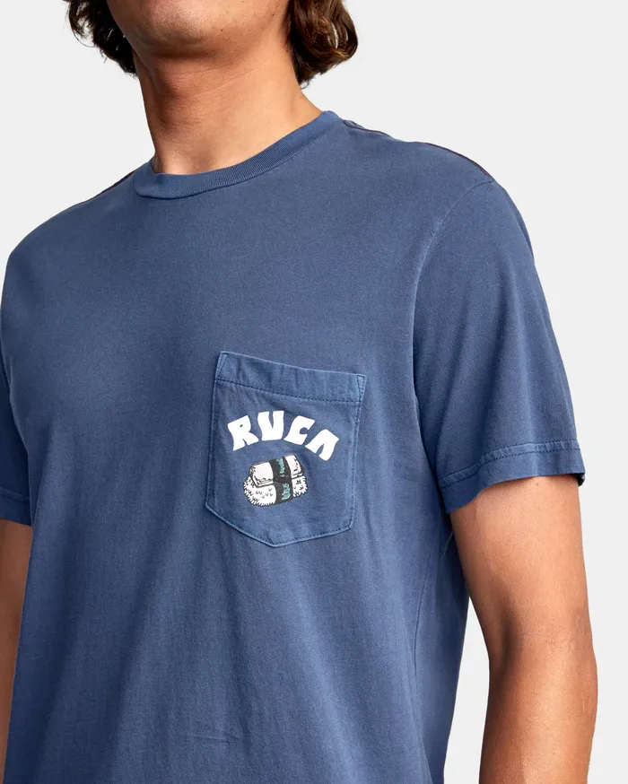 RVCA Mens Artist Tees Alex Matus Hawaii Matus Short Sleeve Tee Moody Blue Mdy