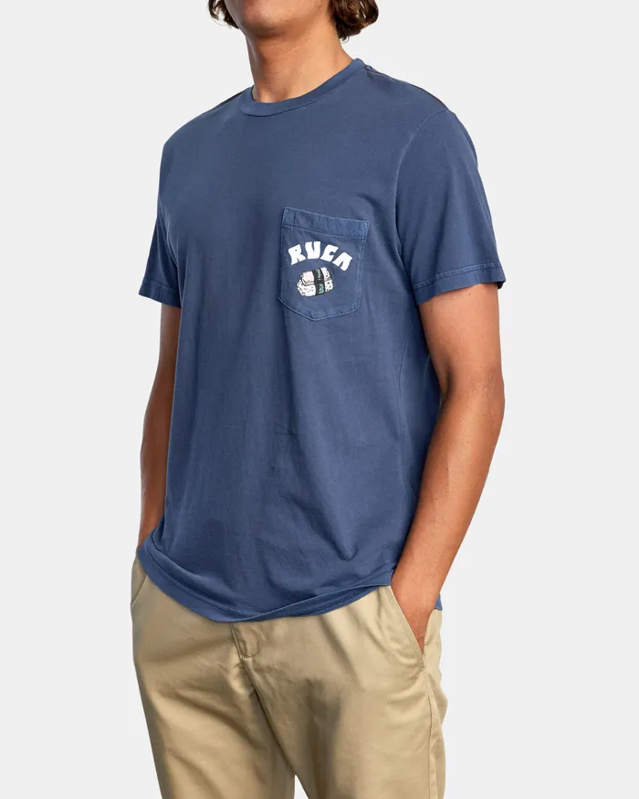 RVCA Mens Artist Tees Alex Matus Hawaii Matus Short Sleeve Tee Moody Blue Mdy