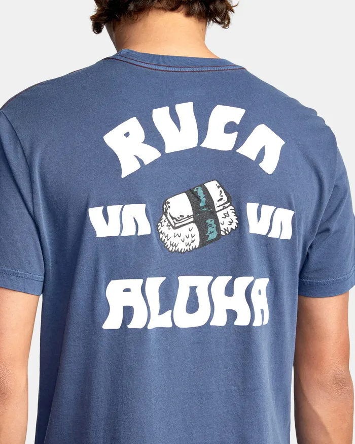 RVCA Mens Artist Tees Alex Matus Hawaii Matus Short Sleeve Tee Moody Blue Mdy