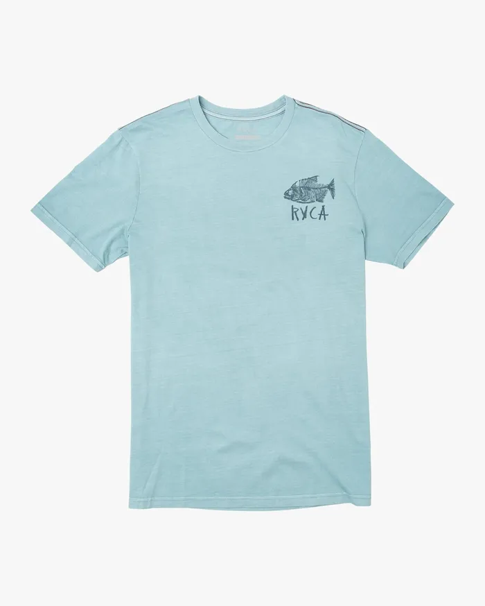 RVCA Mens Artist Tees Ben Horton Dead See Short Sleeve Tee Ice Blue Icb
