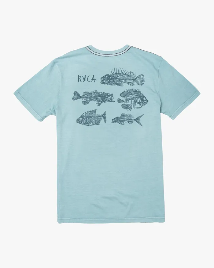 RVCA Mens Artist Tees Ben Horton Dead See Short Sleeve Tee Ice Blue Icb