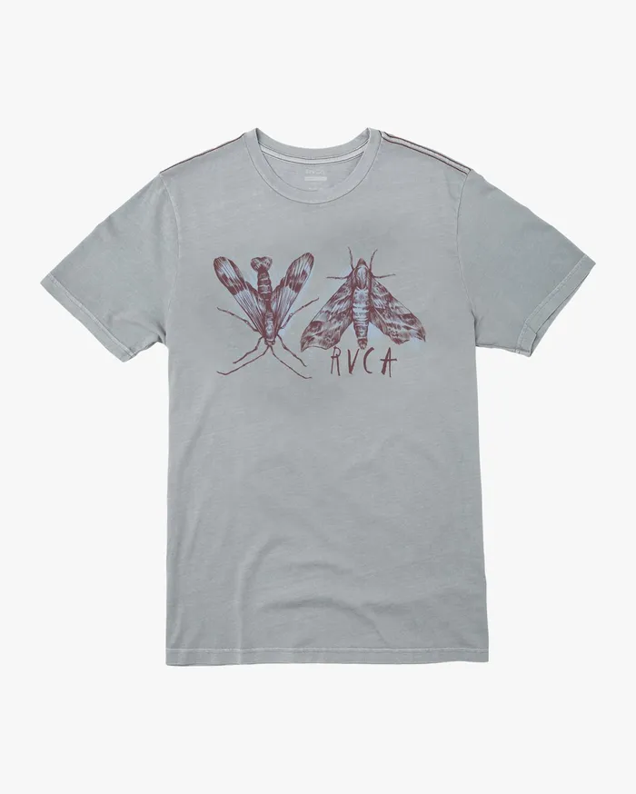 RVCA Mens Artist Tees Ben Horton Insecto Short Sleeve Tee Monument Mon