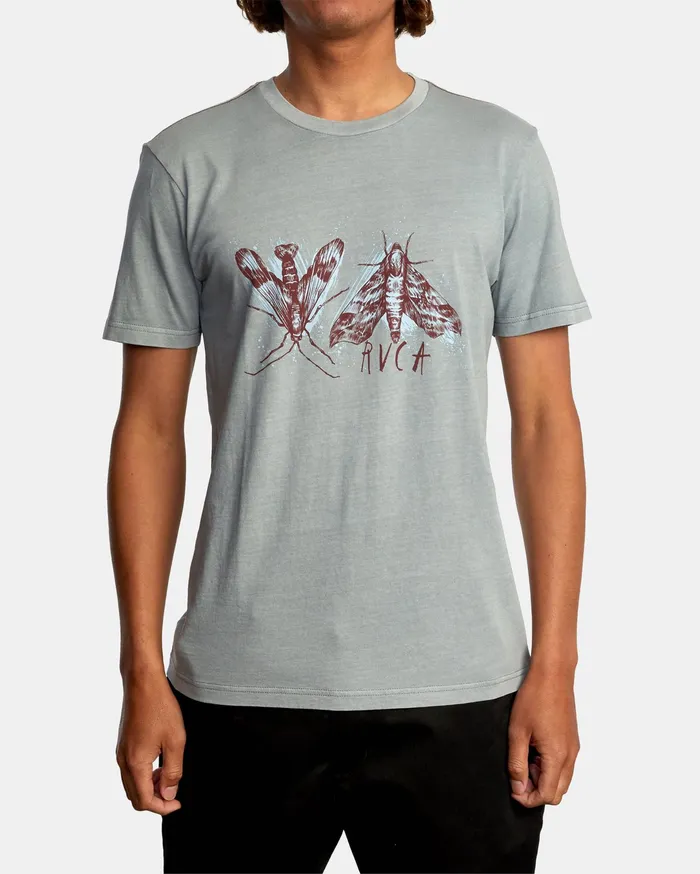 RVCA Mens Artist Tees Ben Horton Insecto Short Sleeve Tee Monument Mon