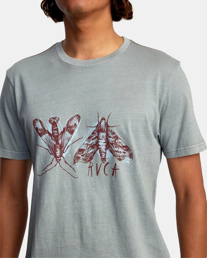 RVCA Mens Artist Tees Ben Horton Insecto Short Sleeve Tee Monument Mon