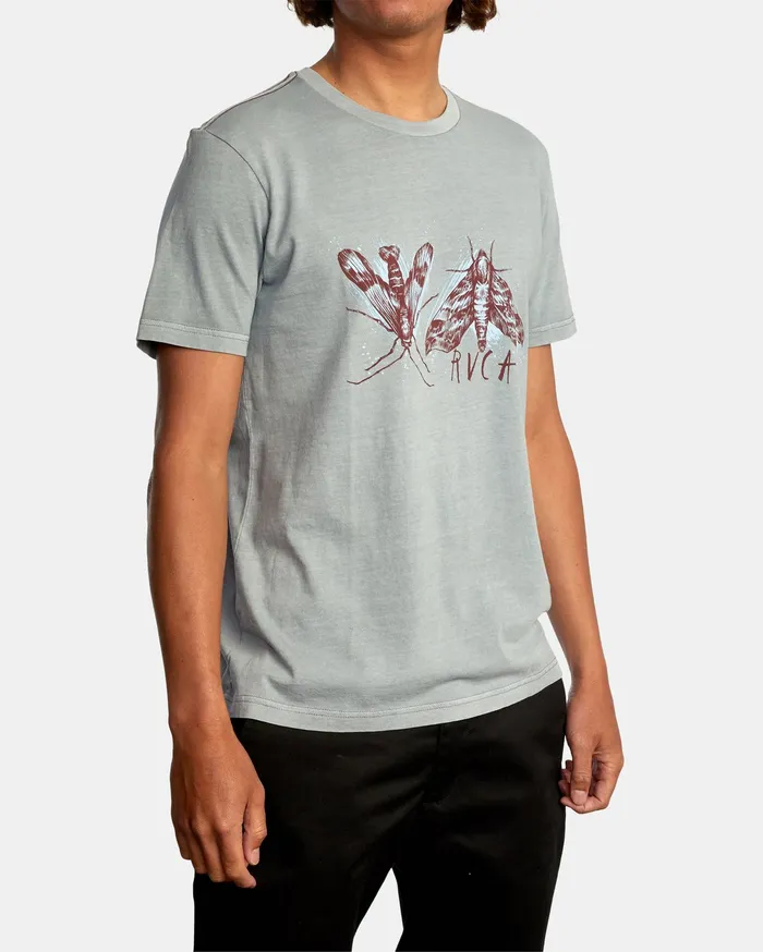 RVCA Mens Artist Tees Ben Horton Insecto Short Sleeve Tee Monument Mon