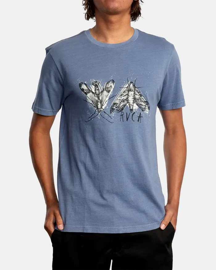 RVCA Mens Artist Tees Ben Horton Insecto Short Sleeve Tee Slate Slt