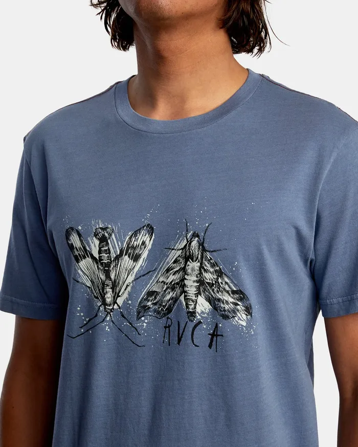 RVCA Mens Artist Tees Ben Horton Insecto Short Sleeve Tee Slate Slt