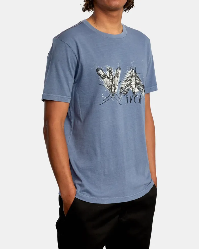 RVCA Mens Artist Tees Ben Horton Insecto Short Sleeve Tee Slate Slt