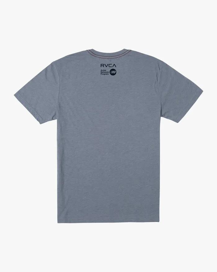 RVCA Mens Artist Tees Ben Horton Raven Short Sleeve Tee Slate Slt