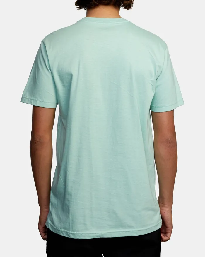 RVCA Mens Artist Tees Ben Horton Smokescreen Short Sleeve Tee Dirty Mint Ges0