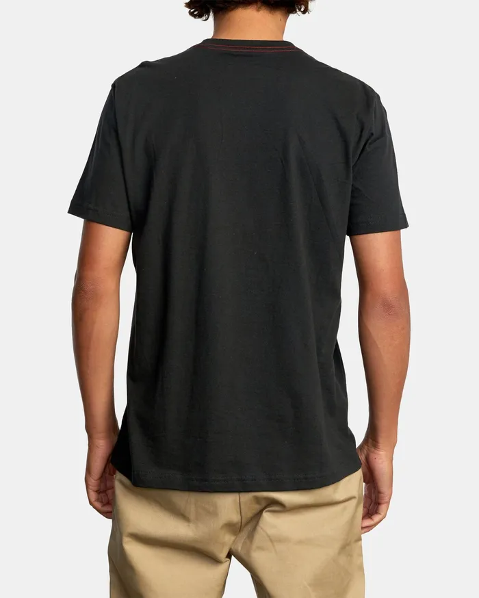 RVCA Mens Artist Tees Benjamin Jeanjean Benj Skull Short Sleeve Tee Pirate Black Ptk