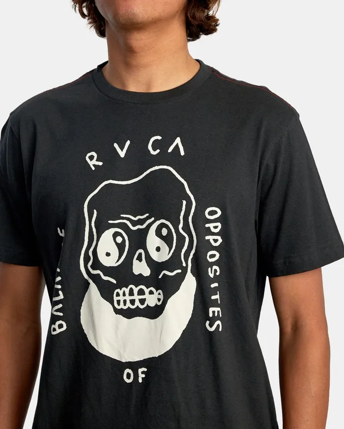RVCA Mens Artist Tees Benjamin Jeanjean Benj Skull Short Sleeve Tee Pirate Black Ptk