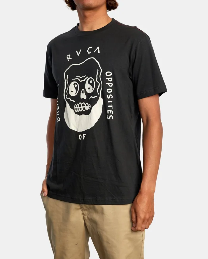 RVCA Mens Artist Tees Benjamin Jeanjean Benj Skull Short Sleeve Tee Pirate Black Ptk