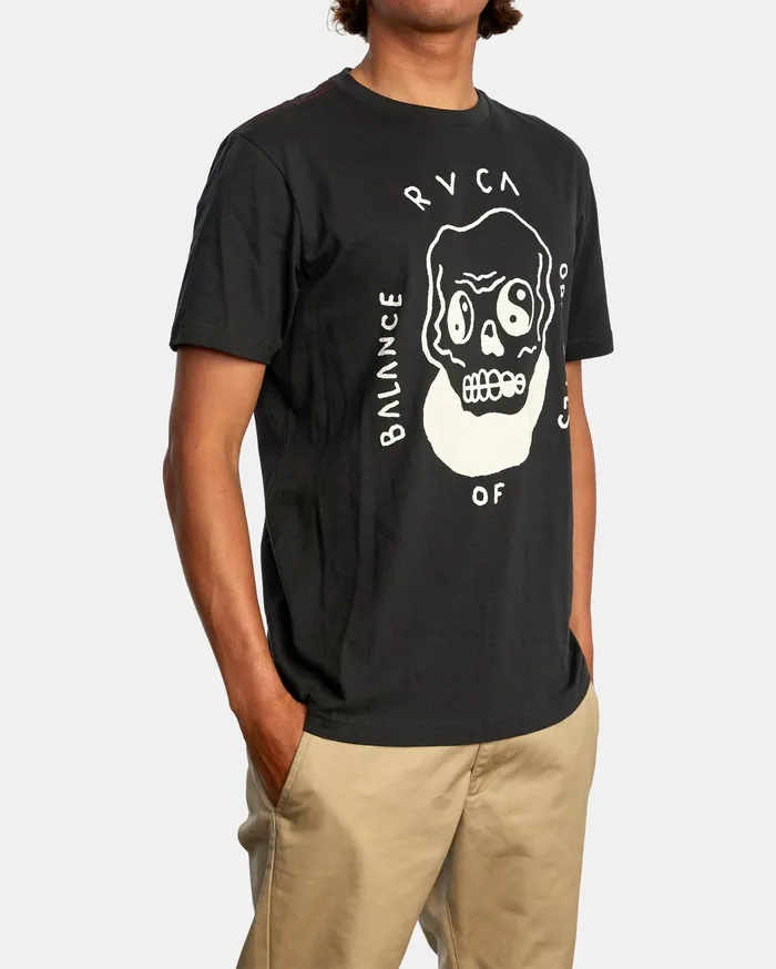 RVCA Mens Artist Tees Benjamin Jeanjean Benj Skull Short Sleeve Tee Pirate Black Ptk